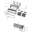 Mitsubishi MSZ-D36NA-8 cabinet parts diagram