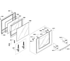 Bosch HBN3450UC/04 door assy diagram