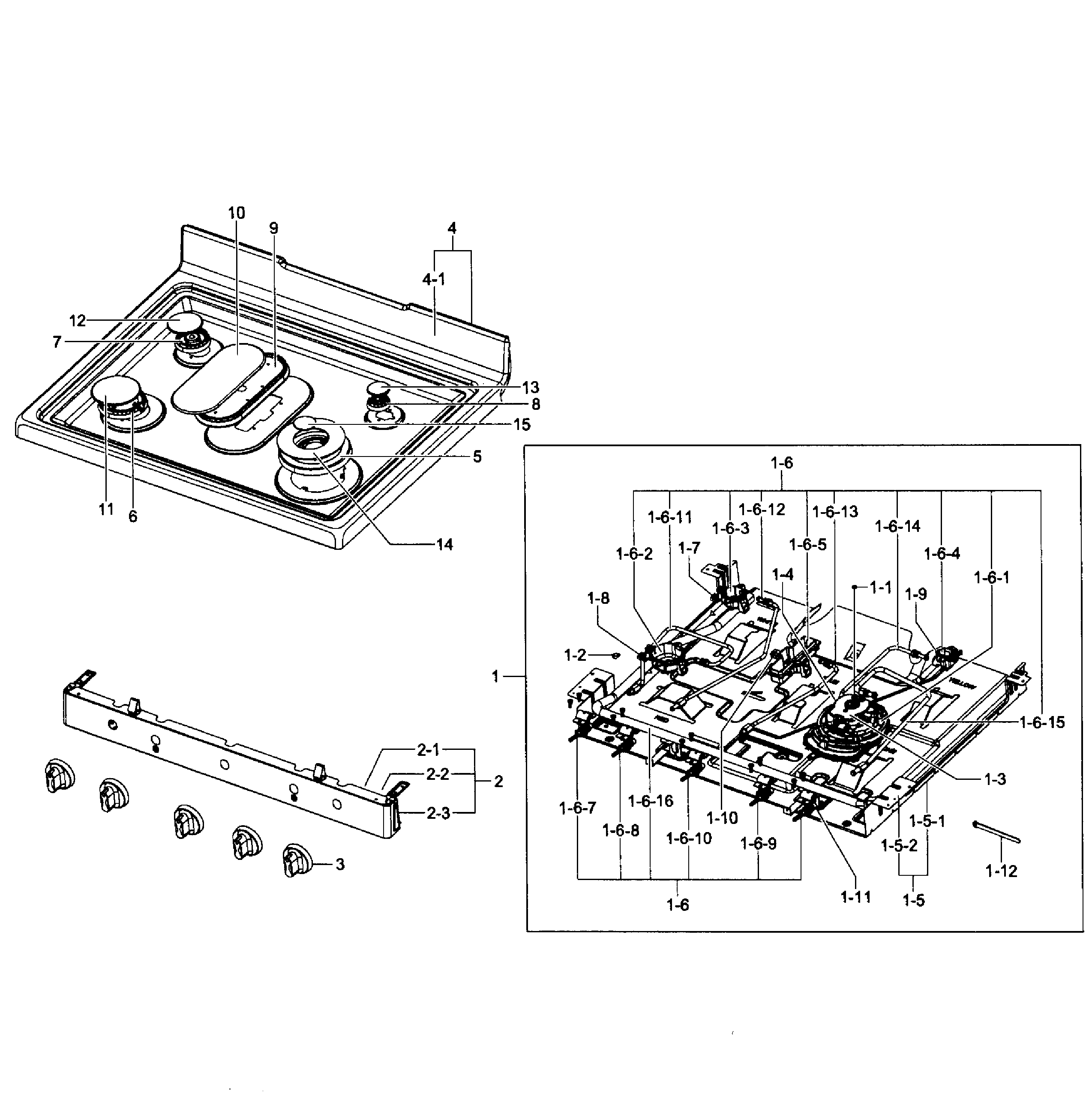Cooktop assy