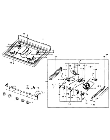 Cooktop assy