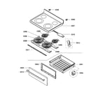 Bosch HES3053U/02 drawer/top assy diagram
