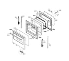 Bosch HES3053U/05 door assy diagram