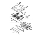 Bosch HES3053U/08 drawer/top assy diagram