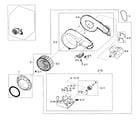 Samsung DV448AGE/XAA-01 motor assy diagram