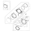 Samsung DV448AGE/XAA-02 front/door assy diagram