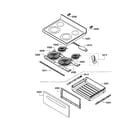 Bosch HES3023U/06 drawer/top assy diagram