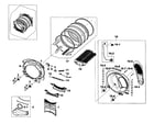 Samsung DV520AGP/XAA-04 drum assy diagram