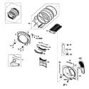 Samsung DV520AEP/XAA-00 drum assy diagram