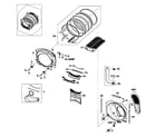 Samsung DV520AEP/XAA-00 drum assy diagram