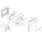 Bosch HES7282U/05 door assy diagram