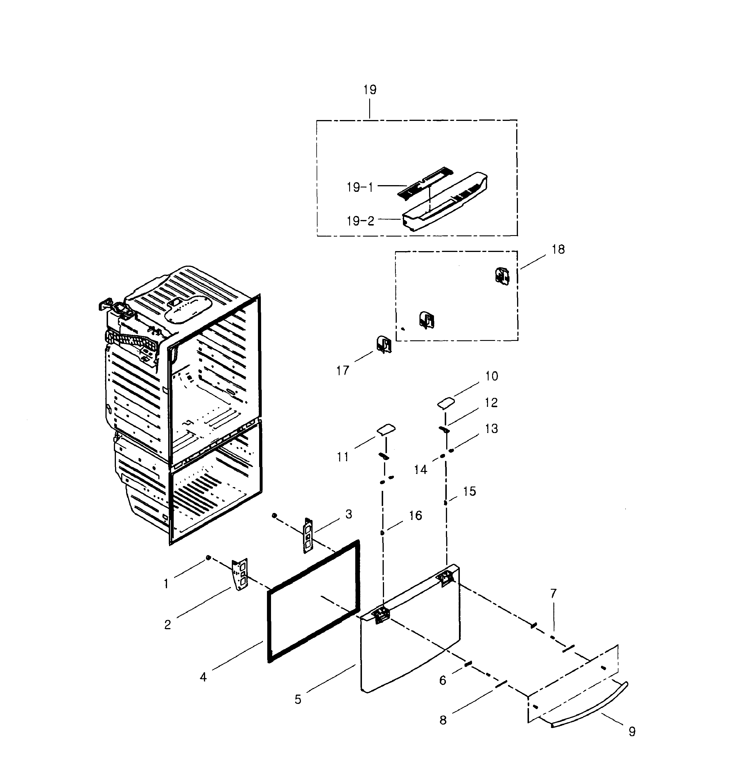 Freezer door