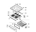 Bosch HES5053U/02 drawer/top assy diagram