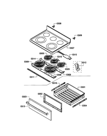 Drawer/top assy