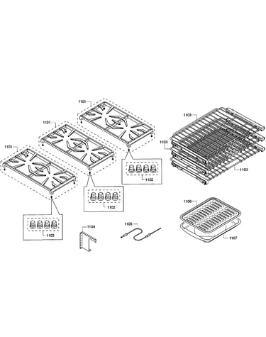 Grates/shelfs
