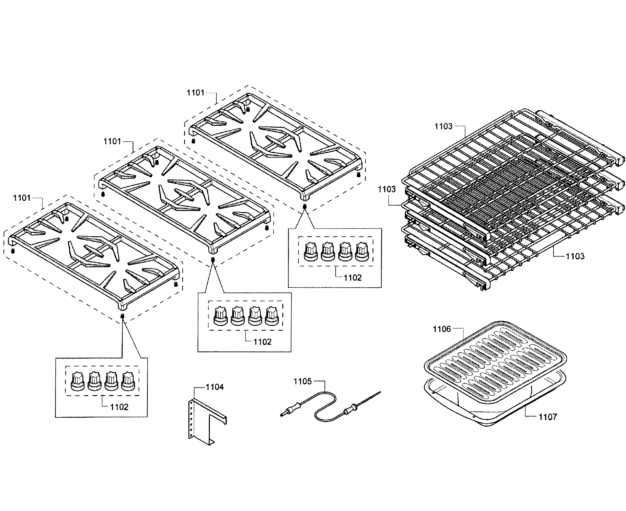 Grates/shelfs
