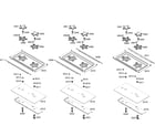 Thermador PD366BS/01 burners assy diagram