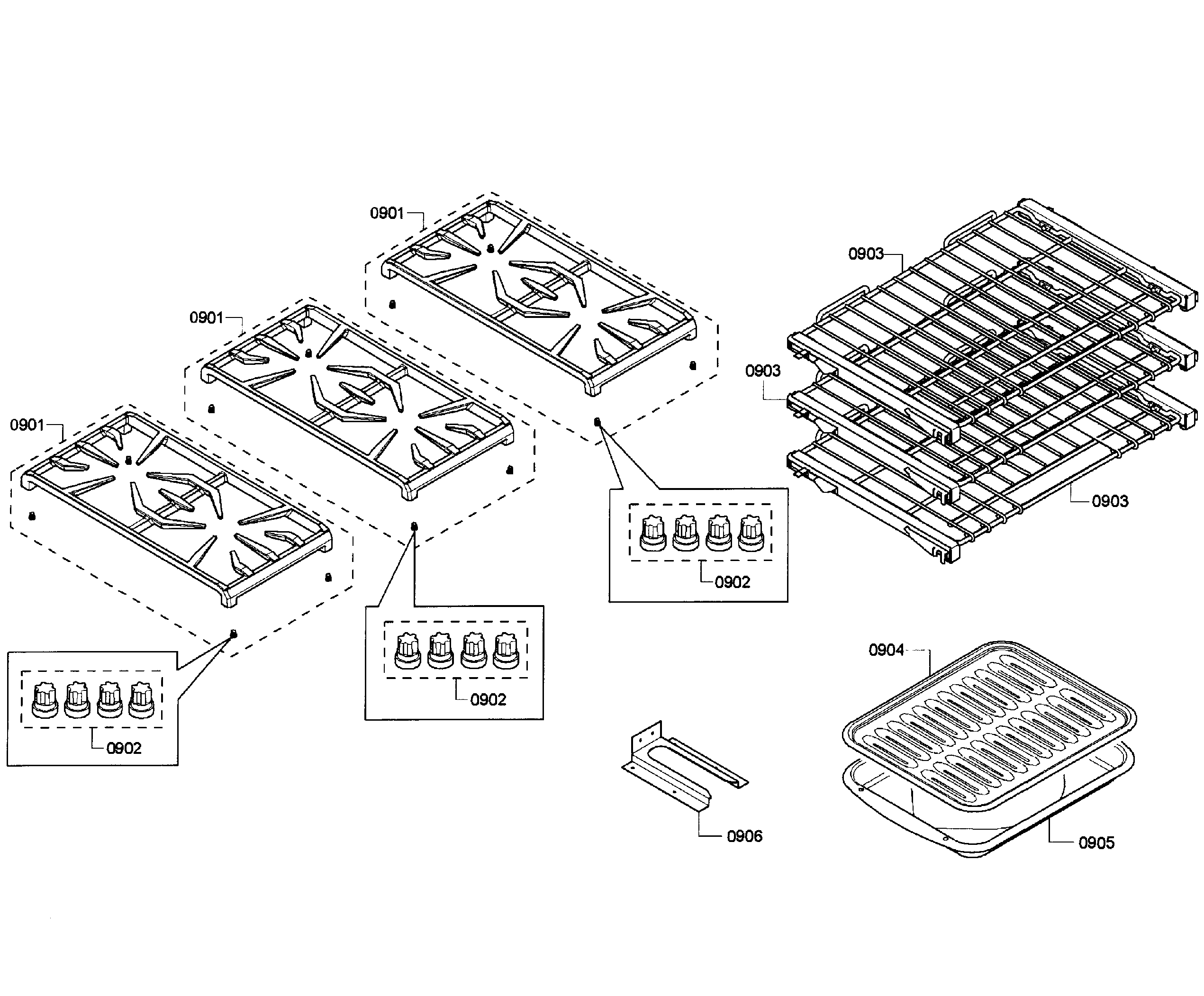 Grates/shelfs