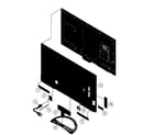Sony KDL-55W900A cabinet rear diagram