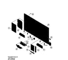 Sony KDL-55W900A cabinet front diagram