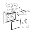 Samsung RF266ACWP/XAA-00 freezer door diagram