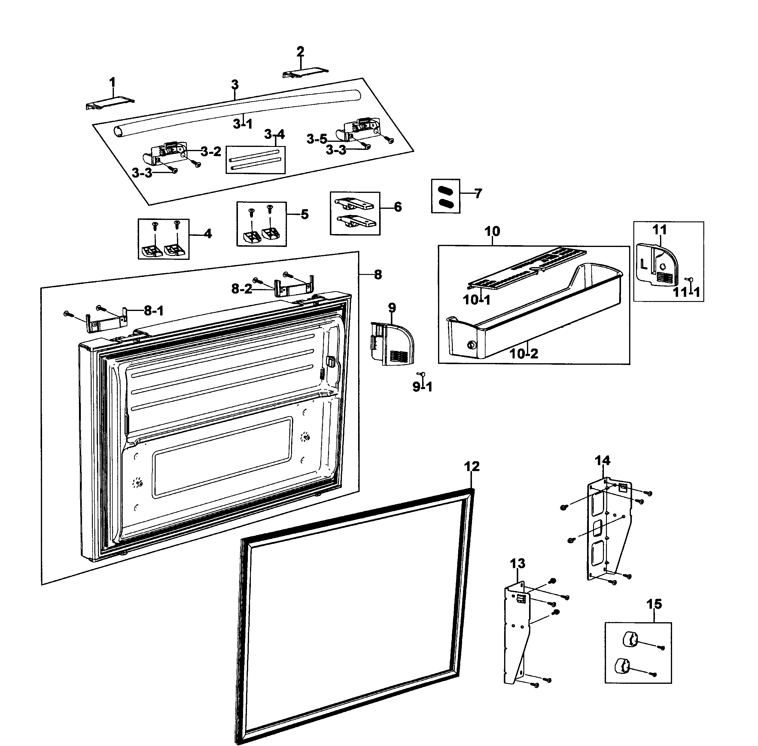 Freezer door