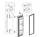 Samsung RF266ACWP/XAA-00 door right diagram