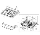 Samsung FX710BGS/XAC-00 cooktop assy diagram