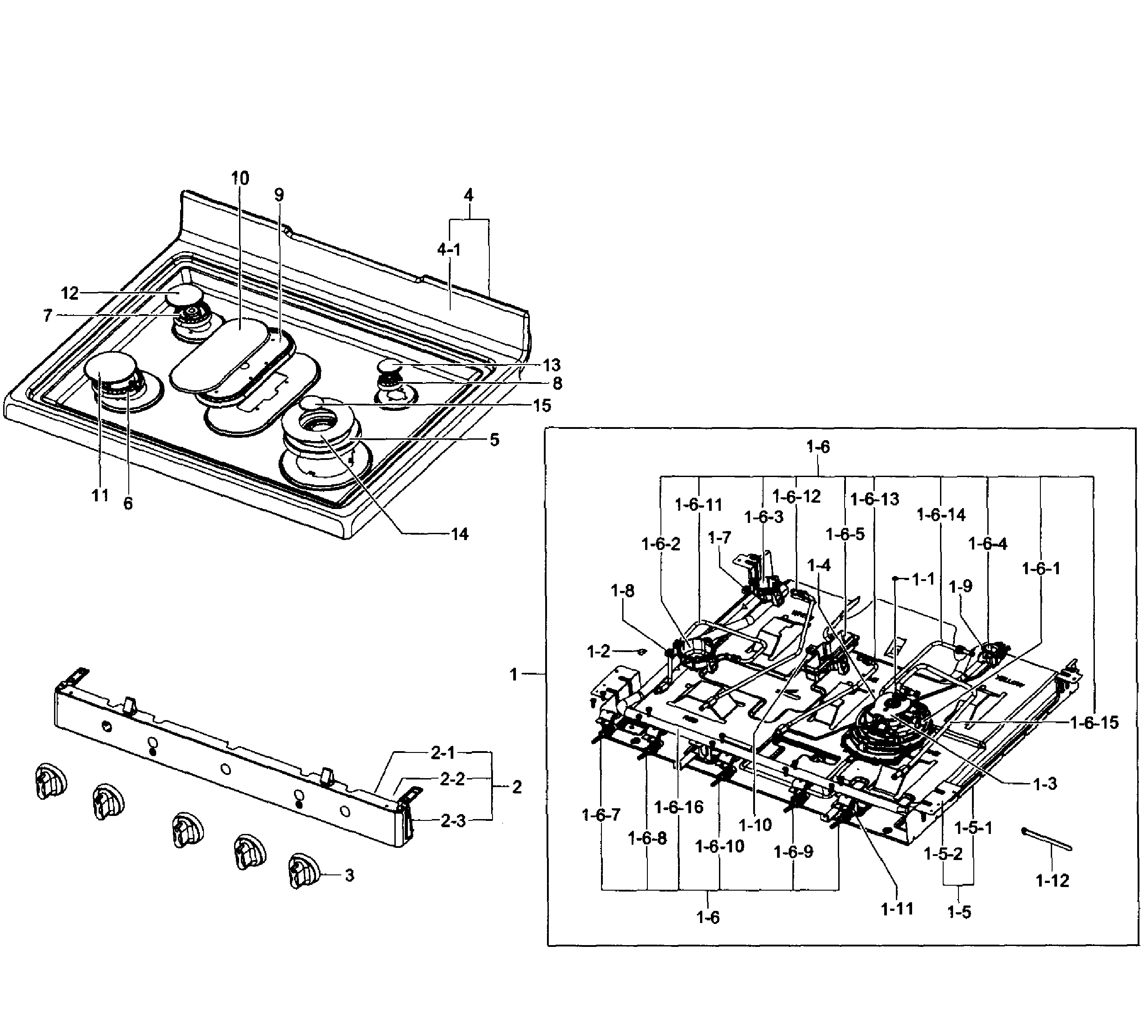Cooktop assy