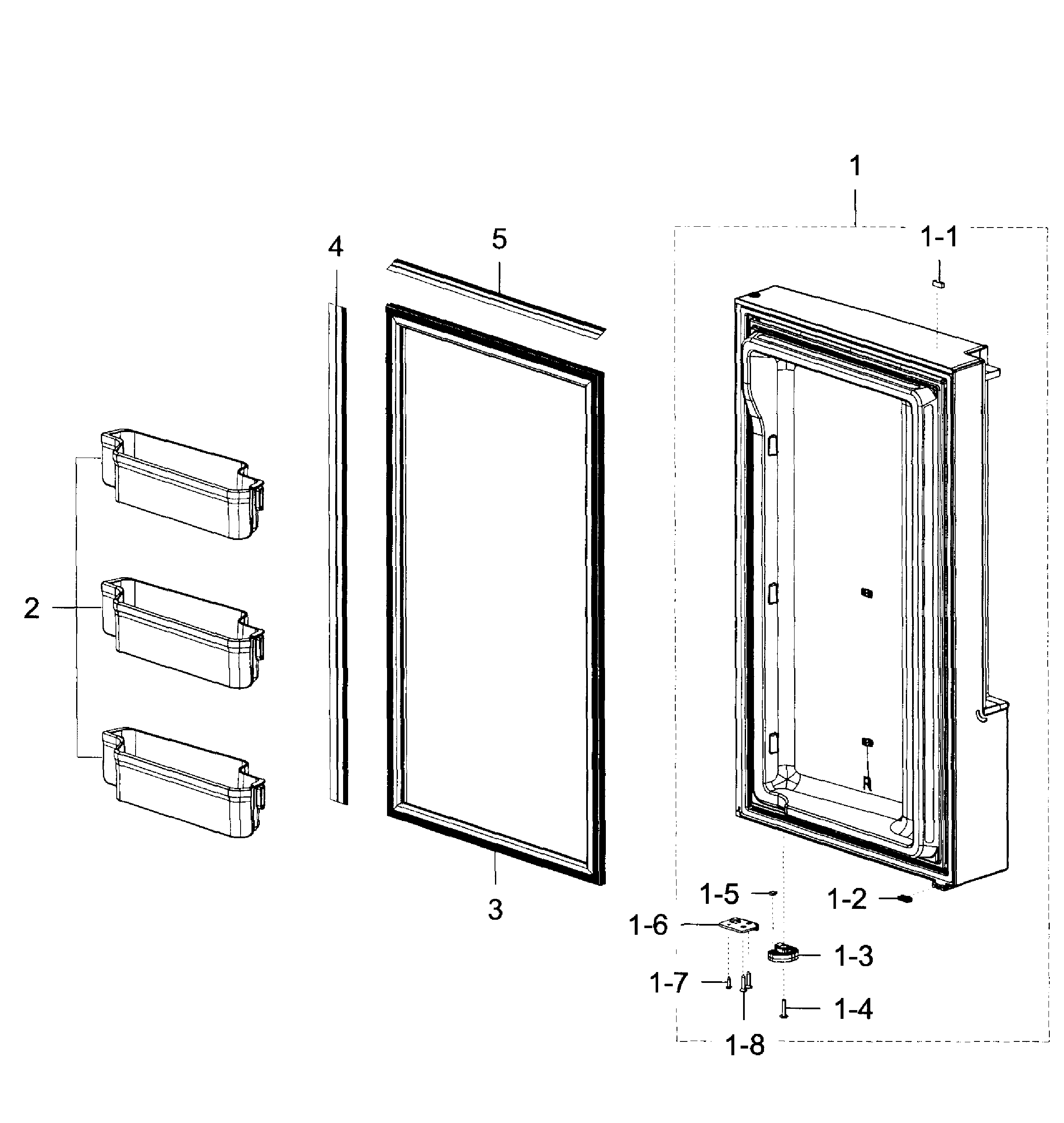 Door rt-freezer