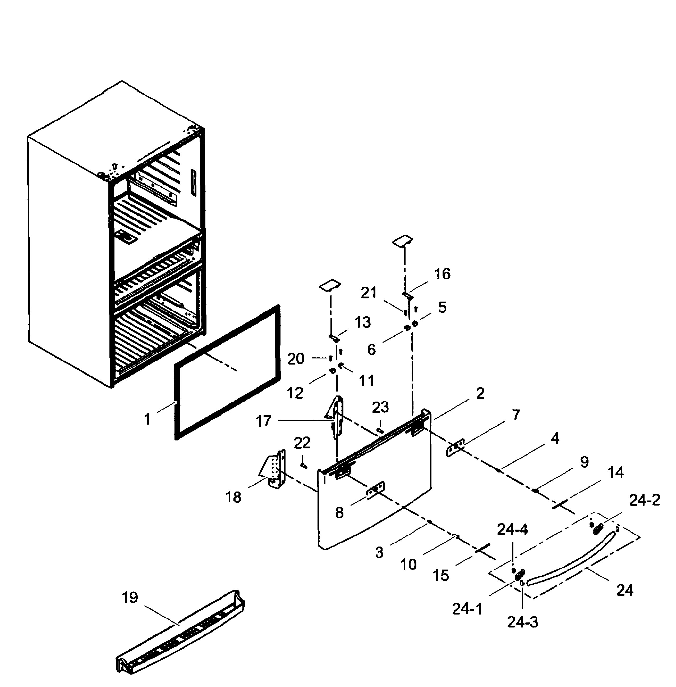Freezer door
