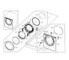 Samsung DV363EWBEUF/A1-00 front/door assy diagram
