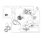 Samsung DV363EWBEUF/A1-00 motor assy diagram