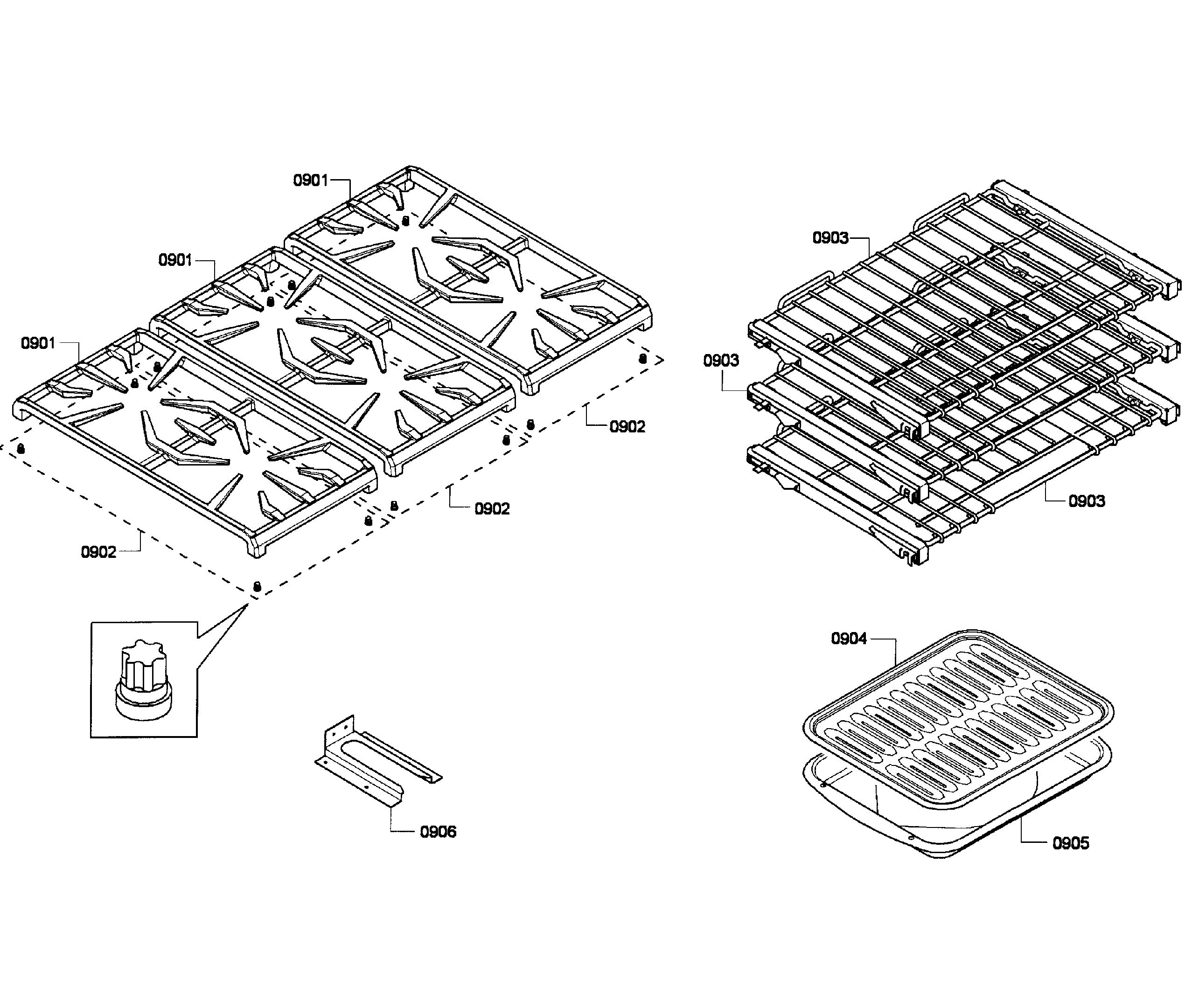 Grates/shelfs