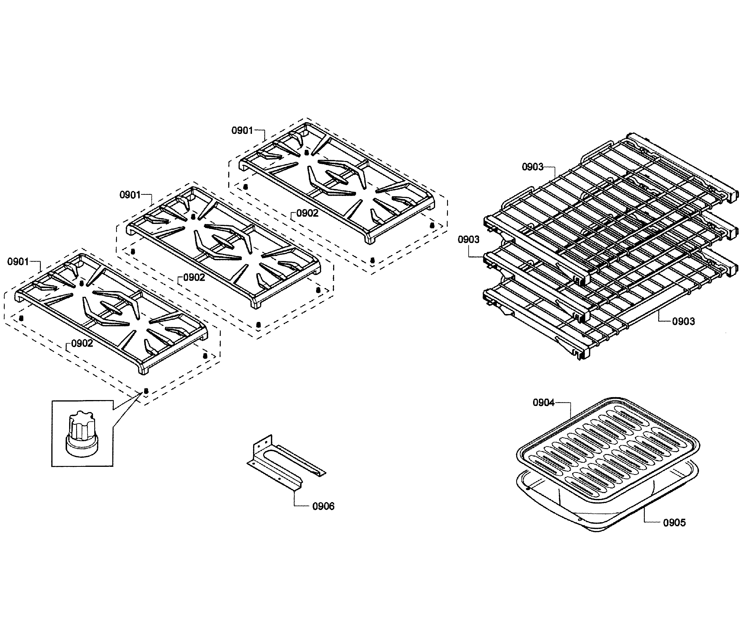 Grates/shelfs