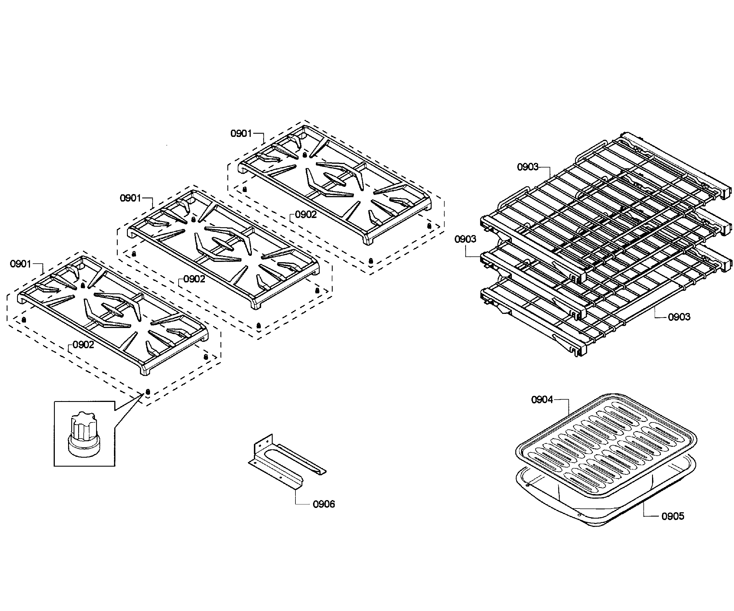 Grates/shelfs