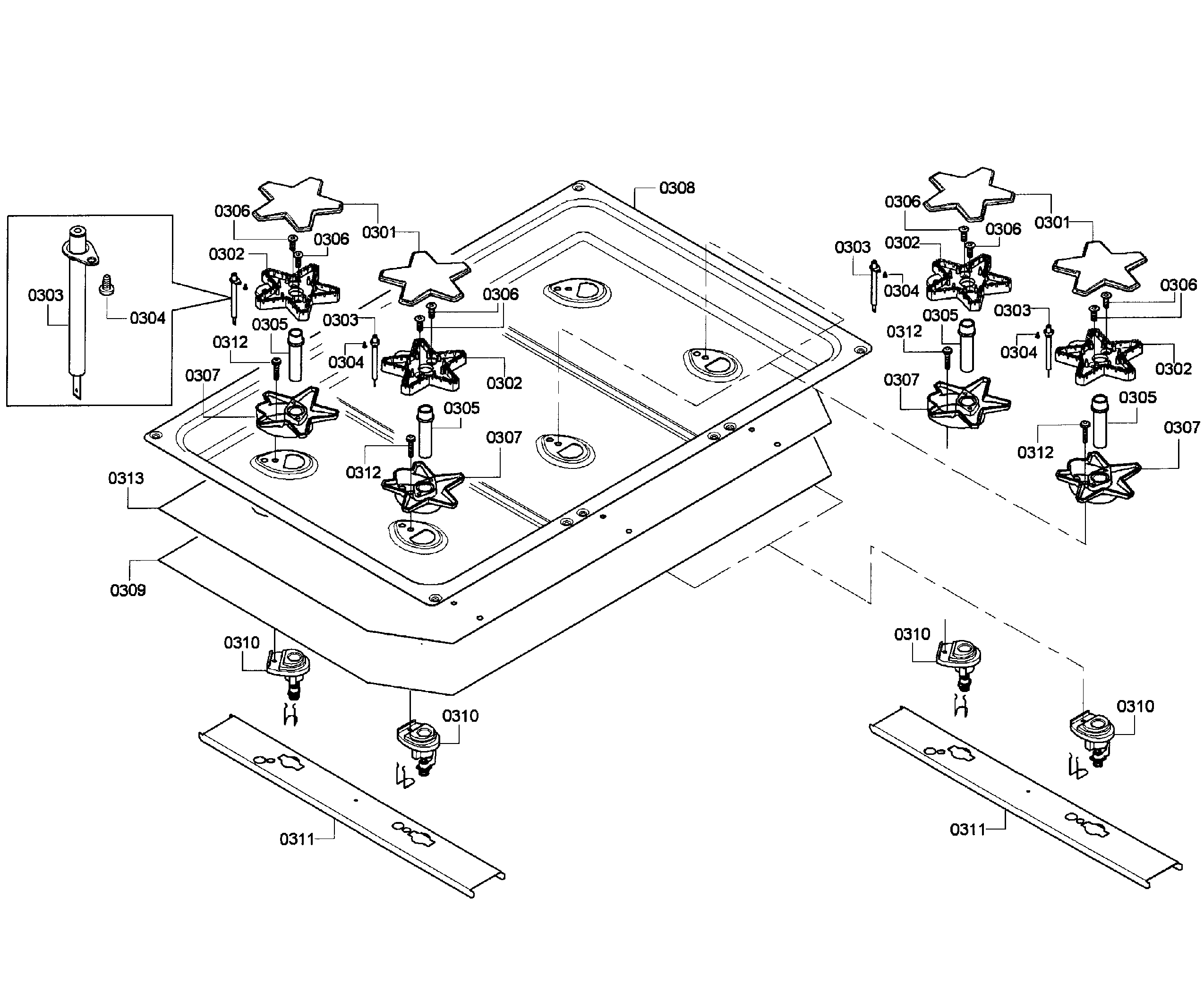 BURNERS ASSY