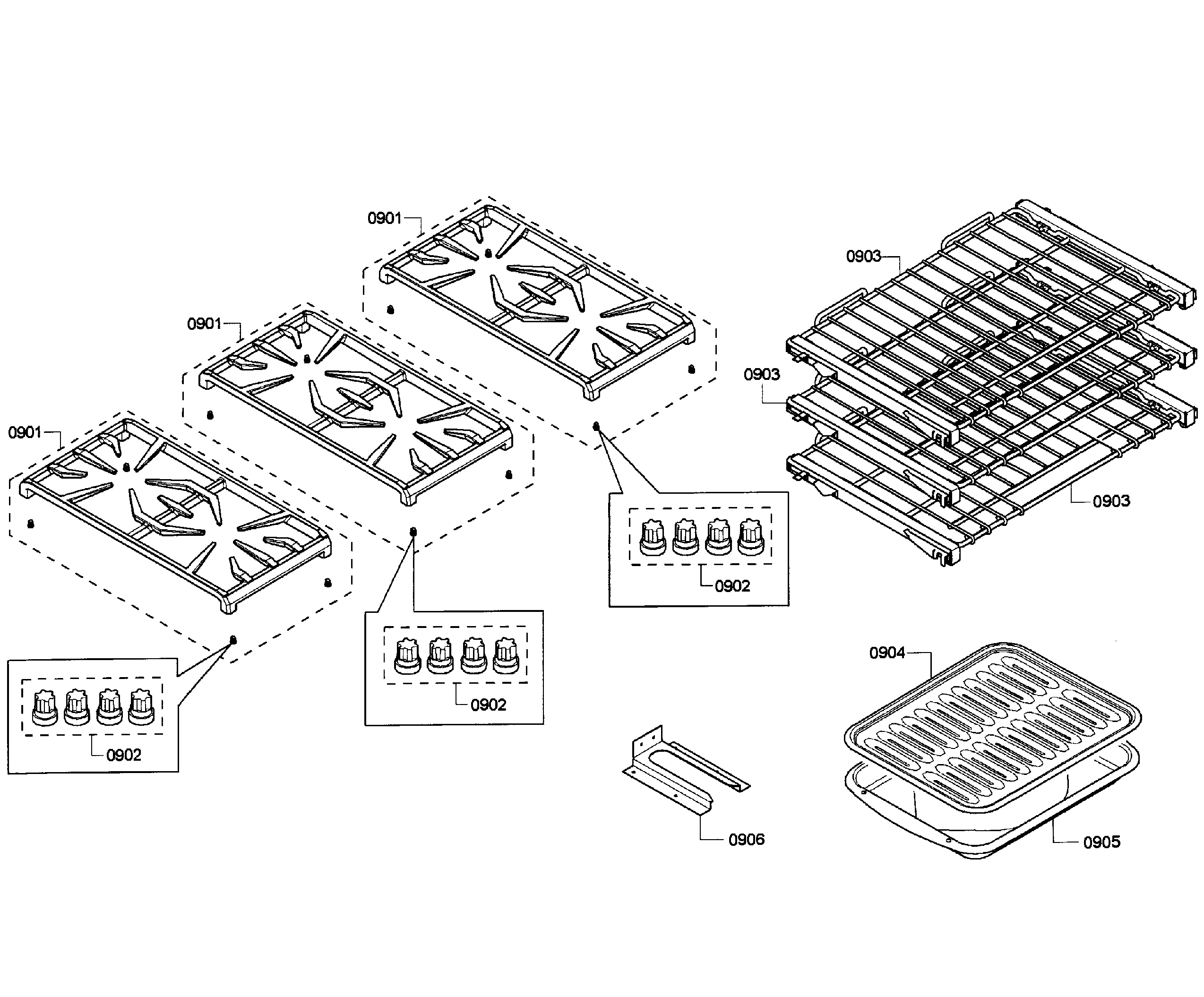 Grates/shelfs