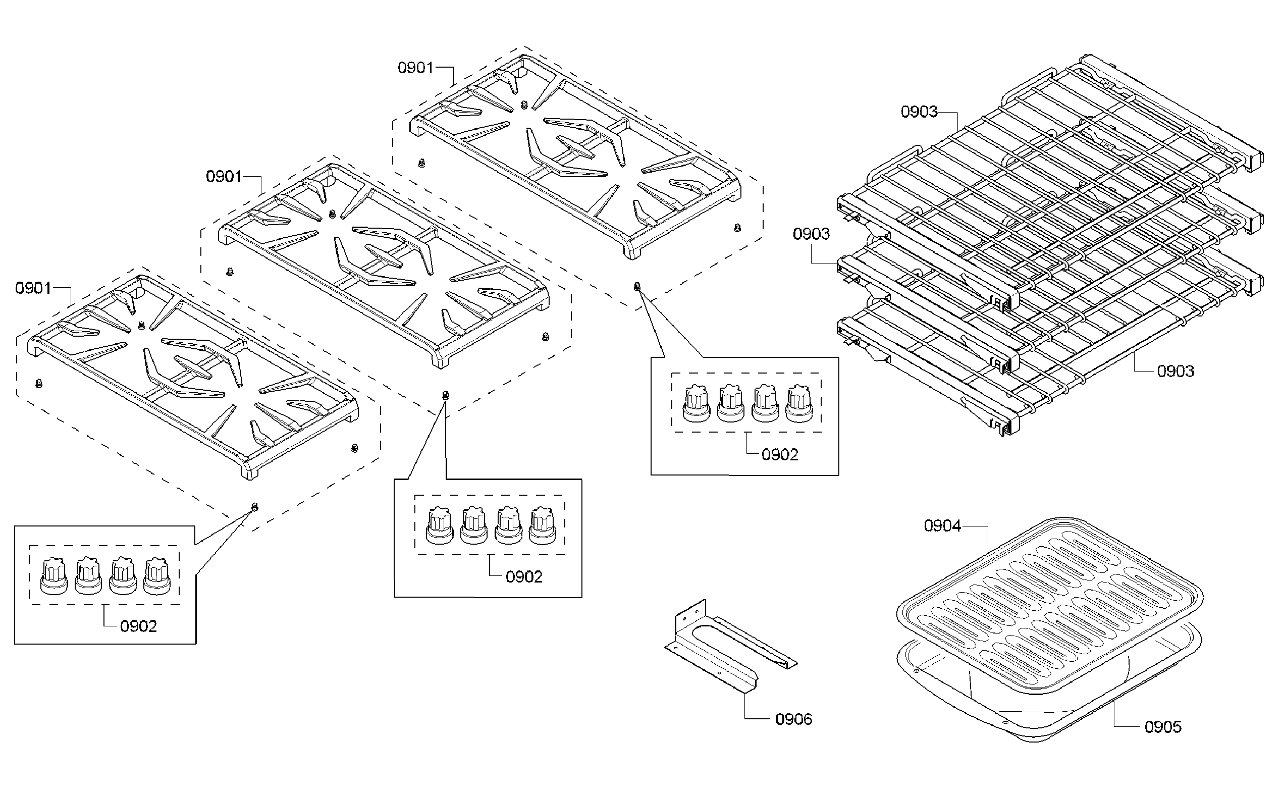 Grates/shelfs