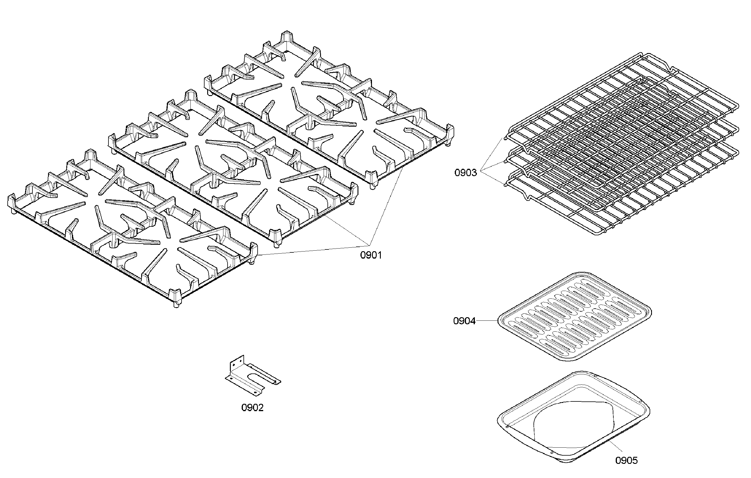 Grates/shelfs