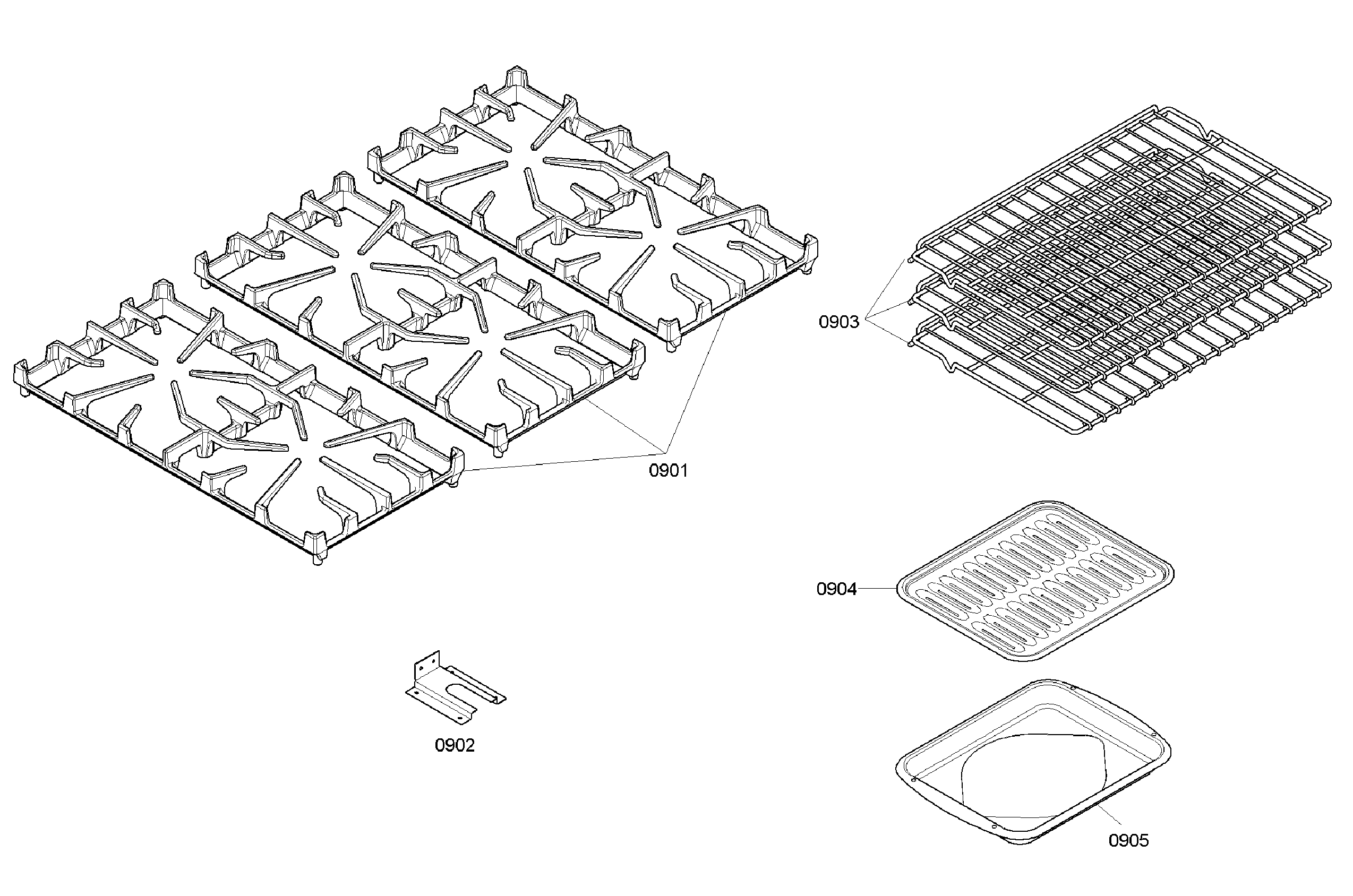 Grates/shelfs