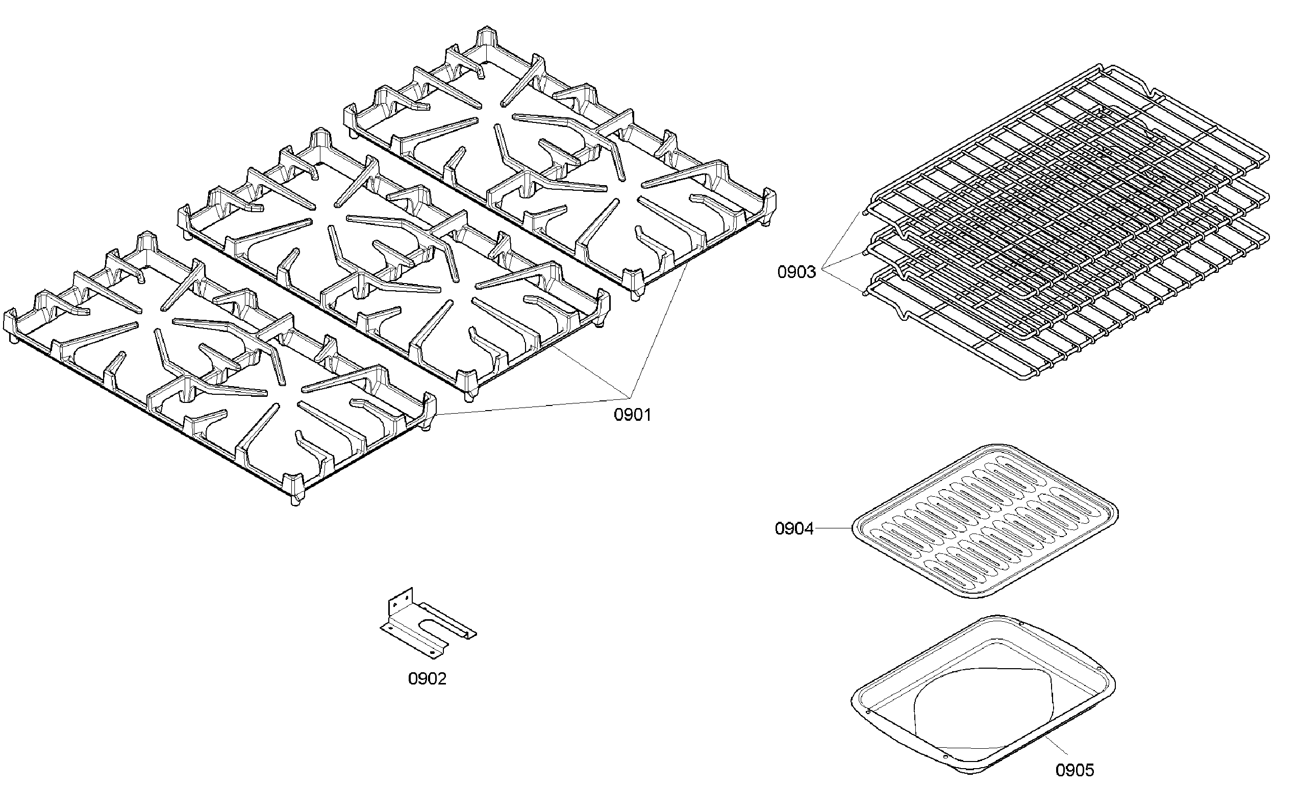 Grates/shelfs