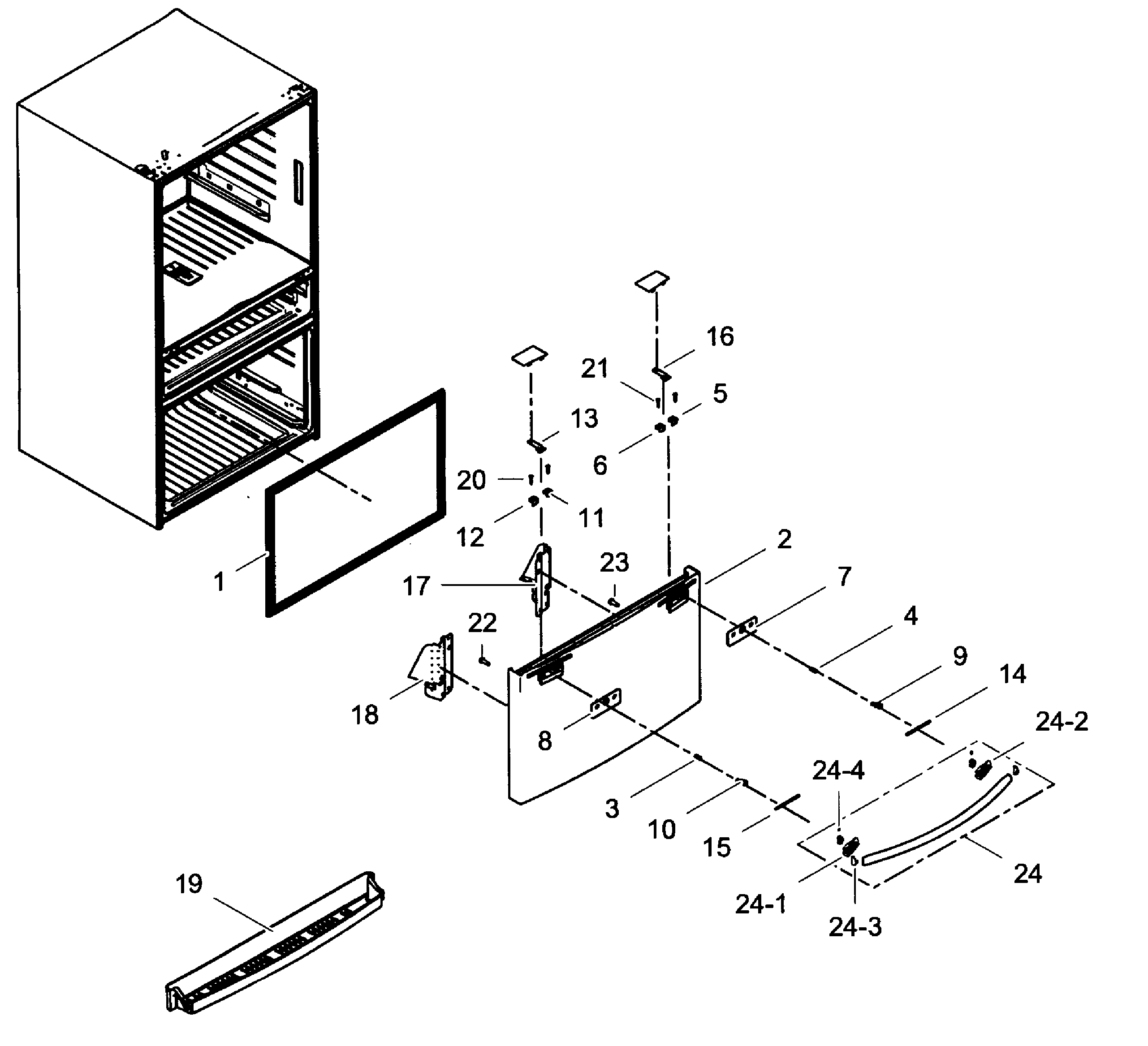 Freezer door