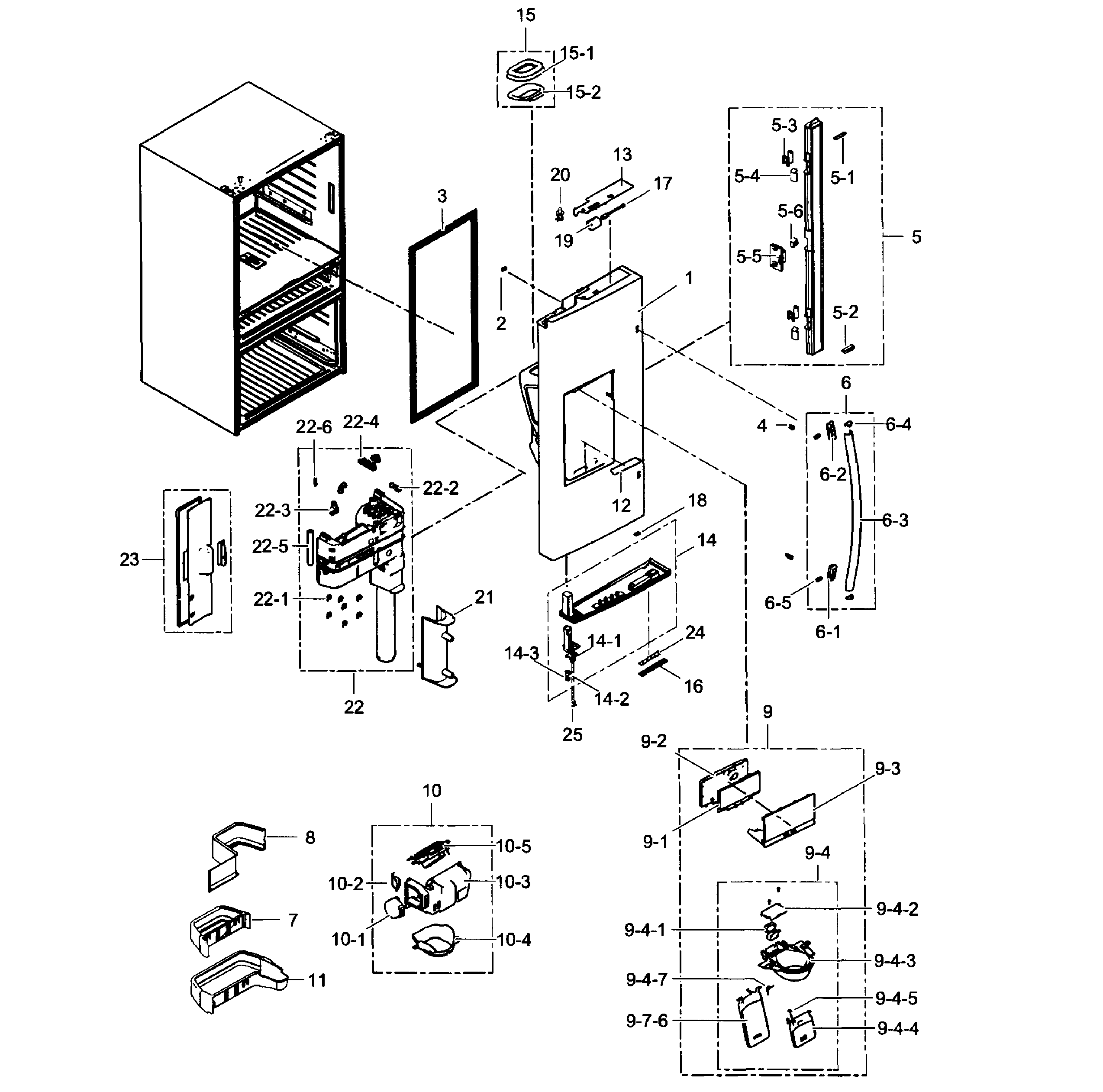 Refrigerator door l