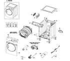 Samsung DV219AGW/XAA-01 main assy diagram