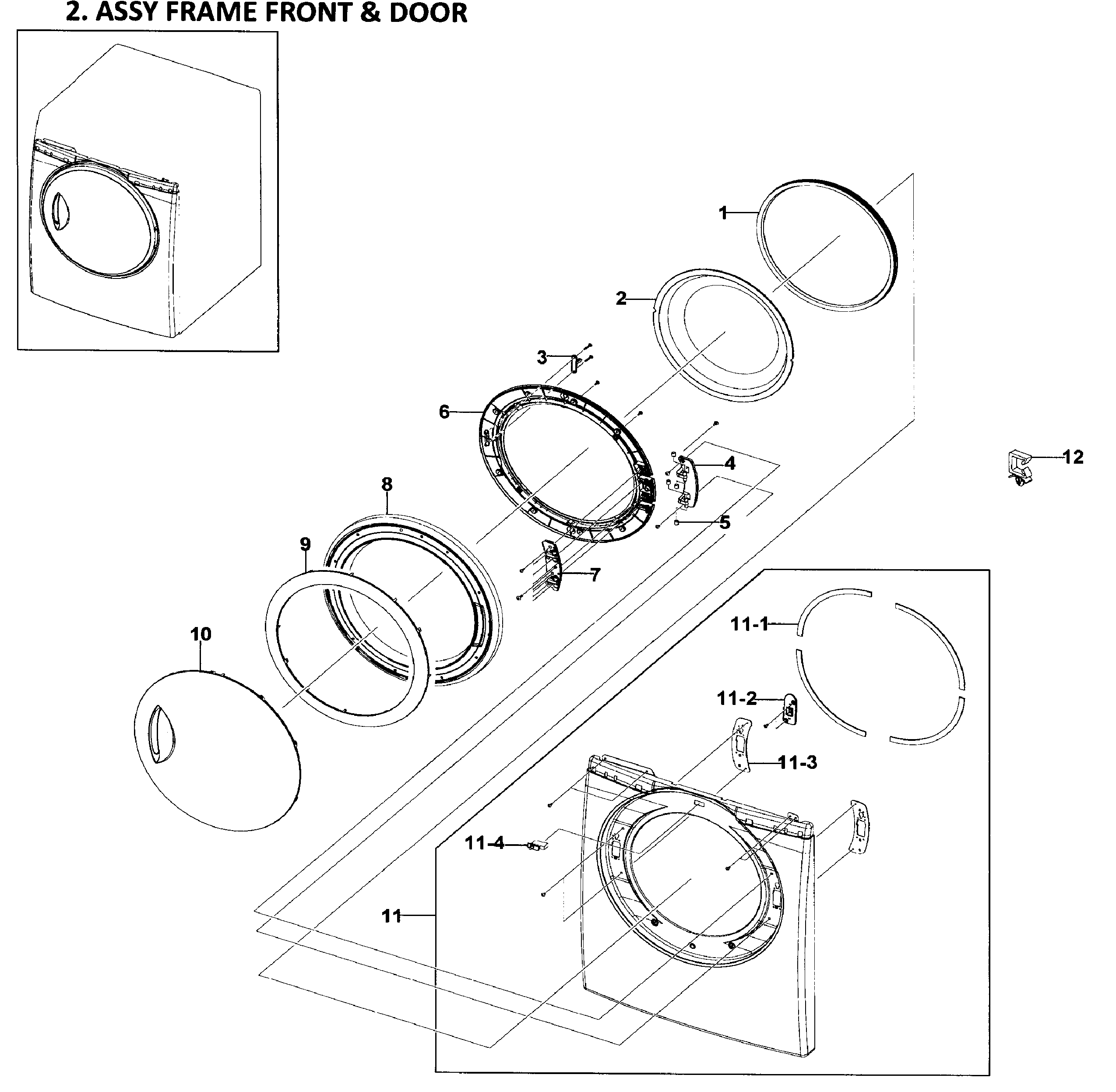 Frame front and door