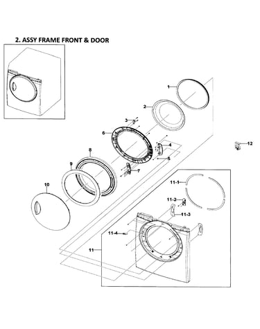 Frame front and door