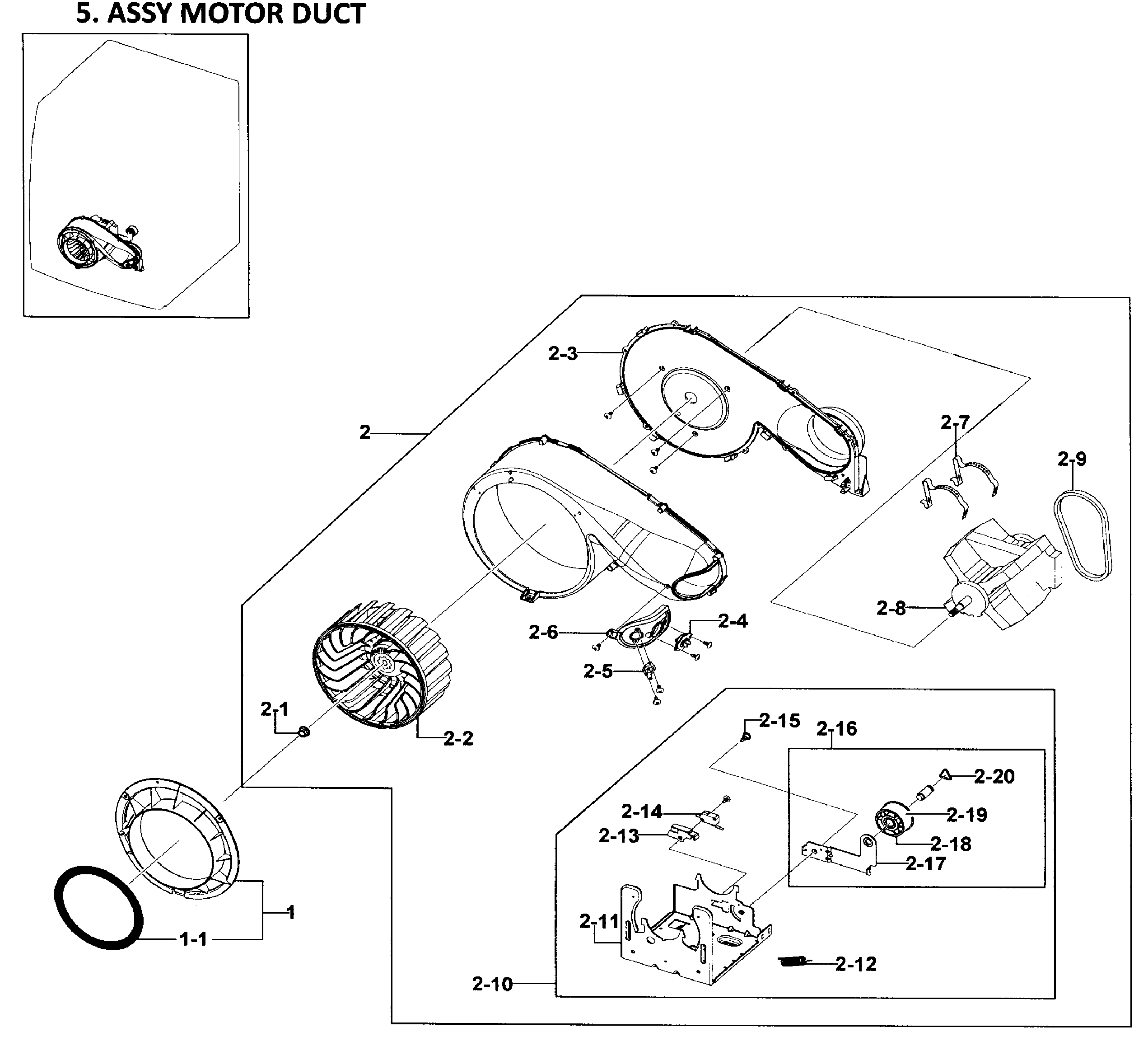 Motor duct