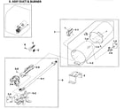 Samsung DV219AGW/XAA-01 duct & burner diagram