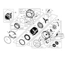 Samsung WF331ANW/XAA-04 tub & drum assy diagram