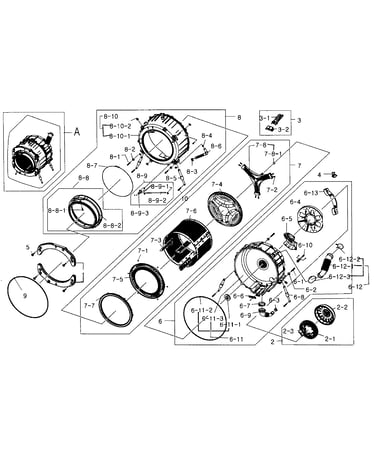 Tub & drum assy